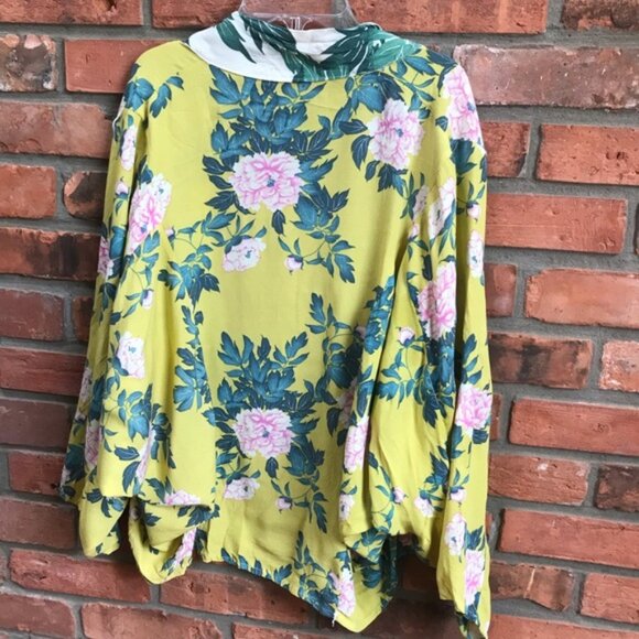 Anthropologie ELMA Floral Kimono Open Boho Lightweight Cardigan Top Jacket Beach - Picture 4 of 14